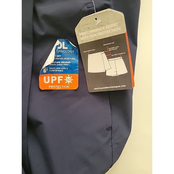 The American Outdoorsmam for Womens Navy Blue UPF50 Performance Skort XL NWT - Picture 4 of 5